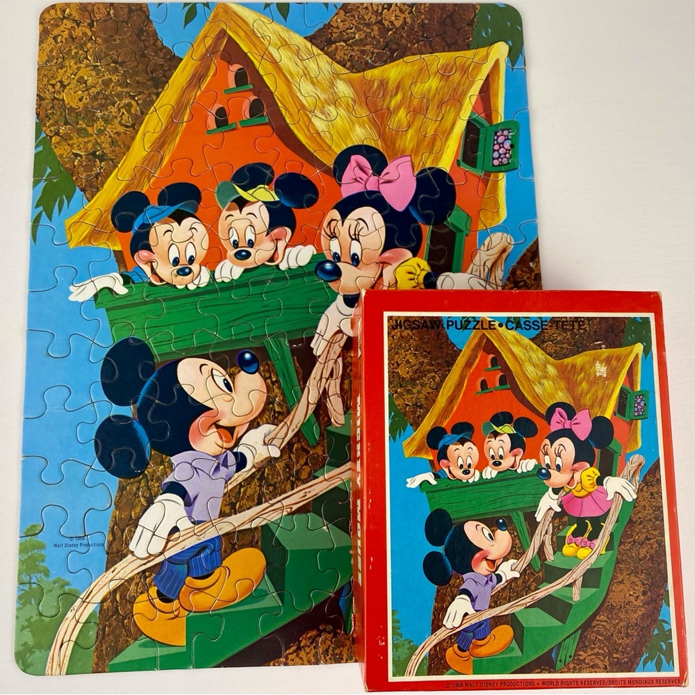 Mickey Mouse jigsaw puzzle, vintage Whitman 1969, 99 piece, 10" x 13"